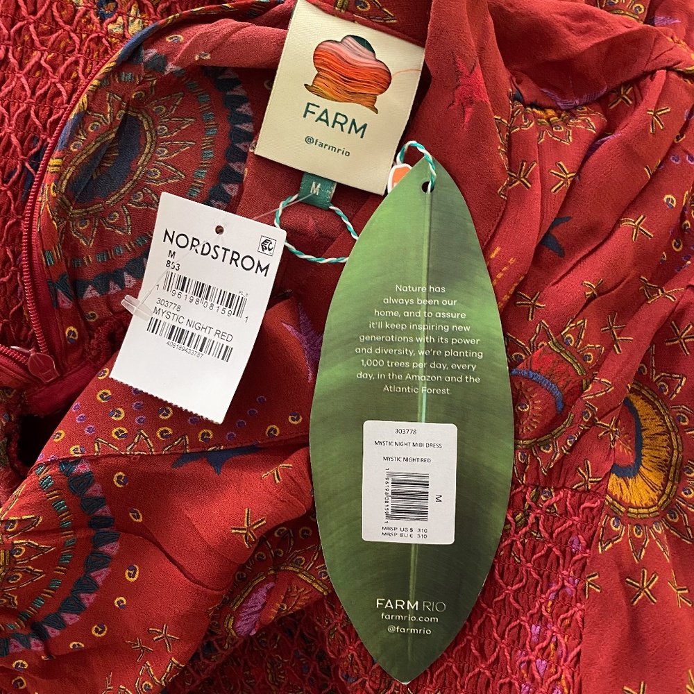 NEW Farm Rio Mystic Night Dress Mystic Night Red Medium - Picture 14 of 17